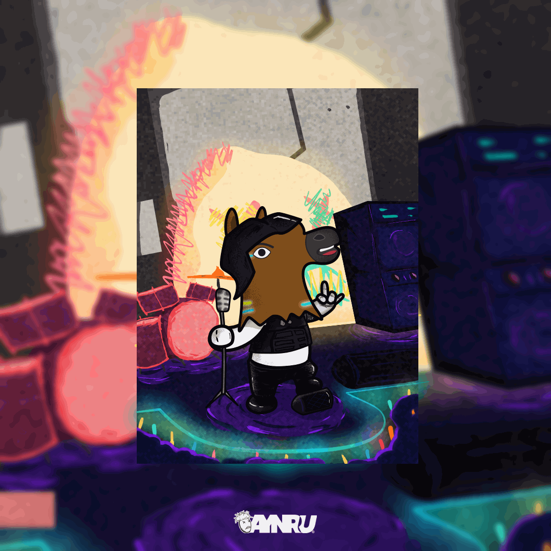 creepy cute digital art character MAA by indie NFT artist antiquepeanut