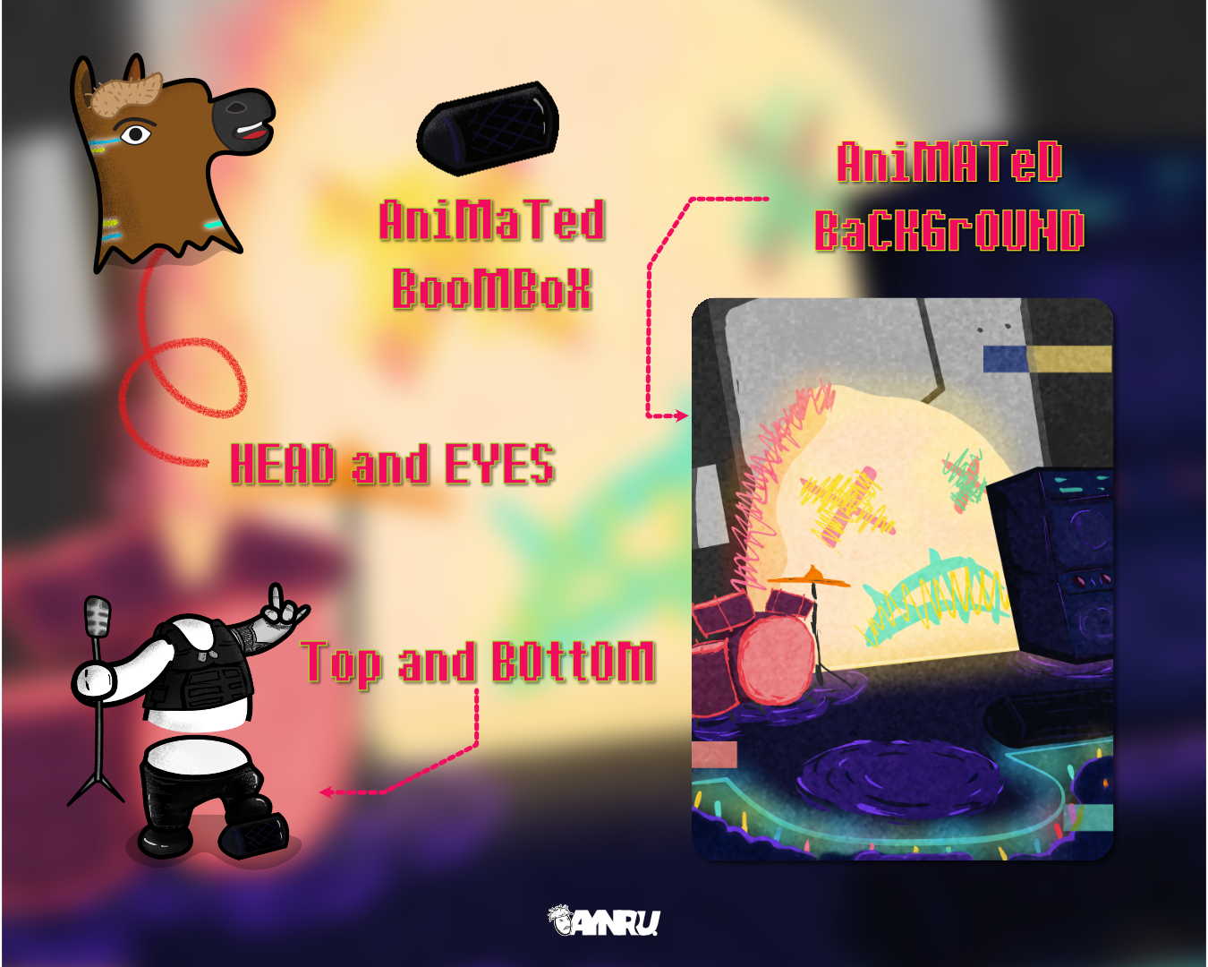 creepy cute digital art character MAA by antiquepeanut